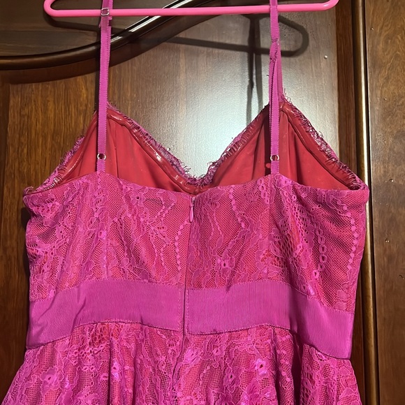 PEARL GEORGINA CHAPMAN of MARCHESA pink lace tiered dress Size 4 - Picture 6 of 8